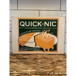 Quick-Nic Ready To‎ Use Disposable Instant Grill Tailgate Picnic Single Use NOS